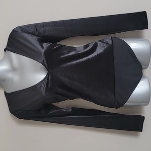 Express women's black velour bodysuit size s